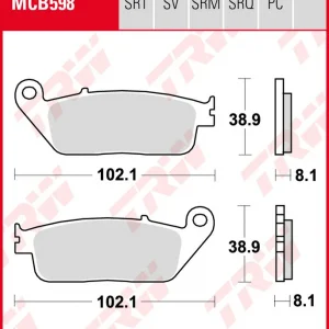 Angebot TRW Bremsbeläge Satz MCB598SV, sinter street, mit ABE