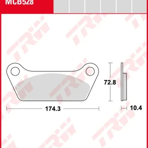Begrenztes Angebot TRW Bremsbeläge Satz MCB528, allround organic, mit ABE