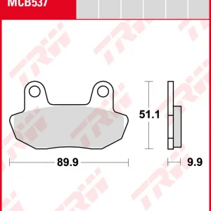 Abverkauf TRW Bremsbeläge Satz MCB537, allround organic, mit ABE