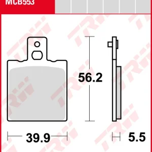 TRW Bremsbeläge Satz MCB553, allround organic, mit ABE Abverkauf