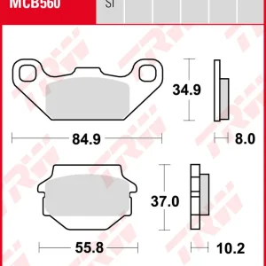 TRW Bremsbeläge Satz MCB560, allround organic, mit ABE Günstig