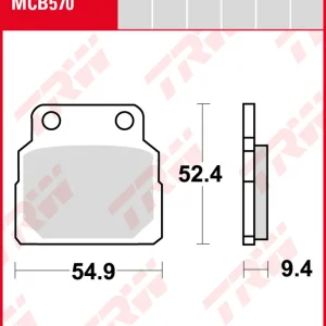 TRW Bremsbeläge Satz MCB570, allround organic, mit ABE Echt