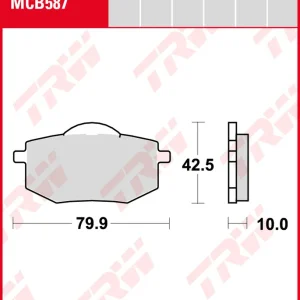 TRW Bremsbeläge Satz MCB587, allround organic, mit ABE Super-Preis