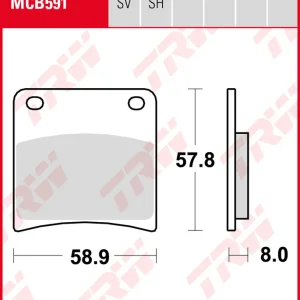 TRW Bremsbeläge Satz MCB591SH, sinter street, mit ABE Echt