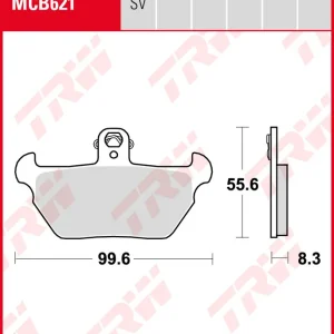 TRW Bremsbeläge Satz MCB621SV, sinter street, mit ABE Echt