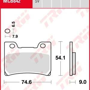 TRW Bremsbeläge Satz MCB642SV, sinter street, mit ABE Begrenztes Angebot