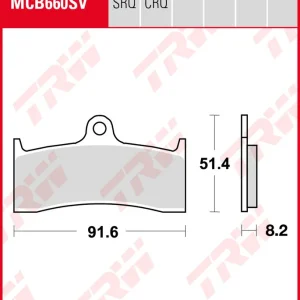 TRW Bremsbeläge Satz MCB660SV, sinter street, mit ABE Beliebt