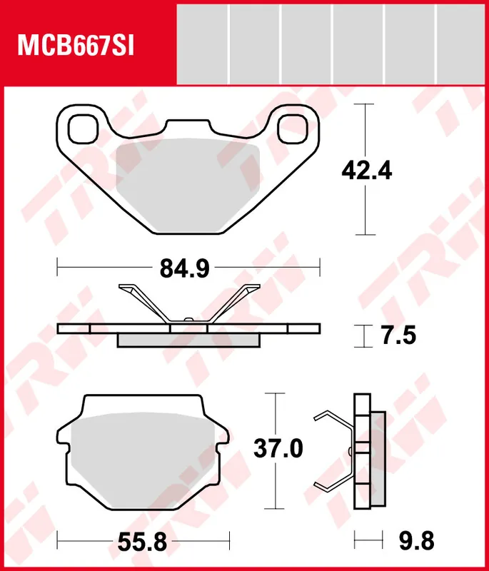 TRW Bremsbeläge Satz MCB667SI, sinter offroad, mit ABE Heißes Angebot