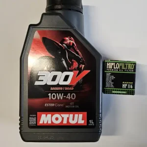 Motor Service Kit Motul 300V 10W40 + Ölfilter HF116 Honda CRF 150, 250, 450 Neu