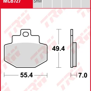 Garantierte Lieferung TRW Bremsbeläge Satz MCB727SRM, sinter maxi scooter, mit ABE