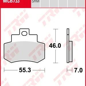 TRW Bremsbeläge Satz MCB733SRM, sinter maxi scooter, mit ABE Begrenztes Angebot
