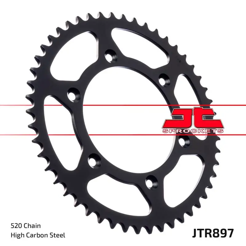 Corona JT SPROCKETS acero estándar NEGRA JTR897 Paso 520 Nur Heute