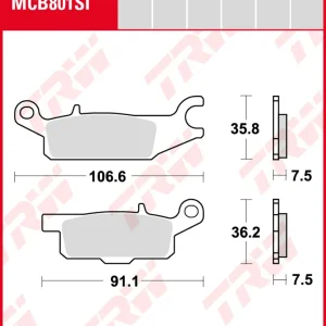 TRW Bremsbeläge Satz MCB801SI, sinter offroad, mit ABE Garantierte Lieferung