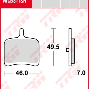 Preiswert TRW Bremsbeläge Satz MCB811SH, sinter street, mit ABE
