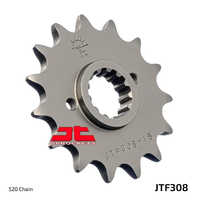Must-Have Piñón Estandar JT SPROCKETS acero JTF308 paso 520 HONDA / APRILIA