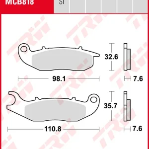 TRW Bremsbeläge Satz MCB818, allround organic, mit ABE Preiswert