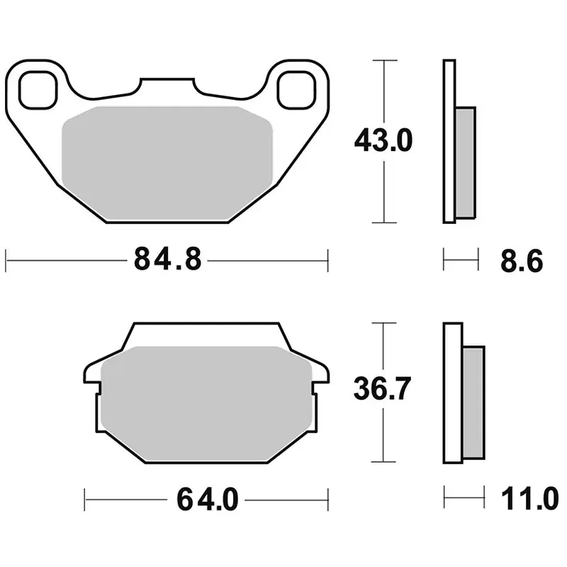 Pastillas de freno traseras orgánicas Brembo 07022 Must-Have