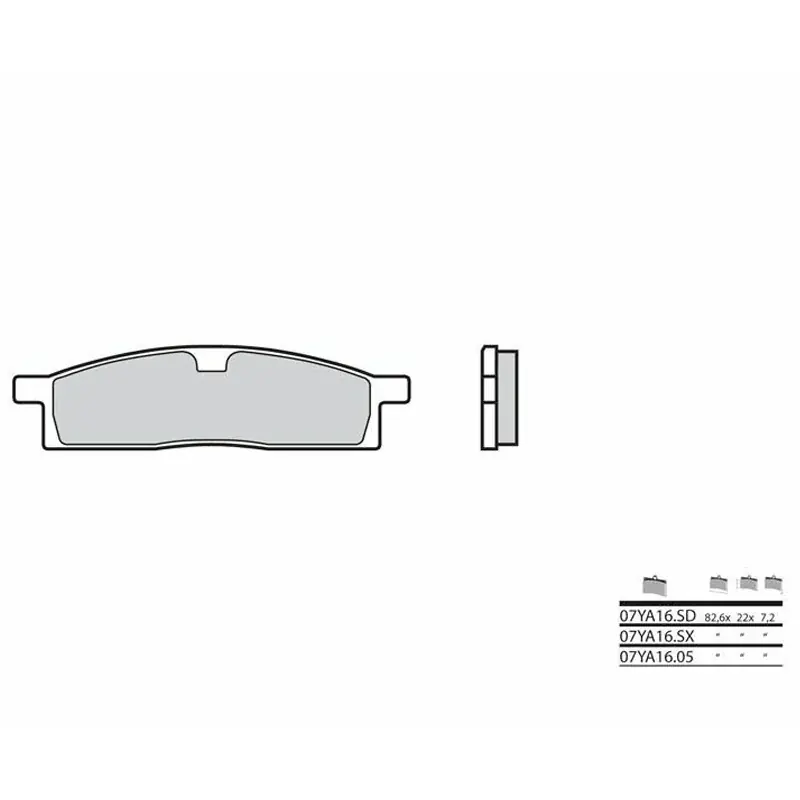 Billig Pastillas de freno delanteras sinterizadas de competición Brembo 07YA16SX