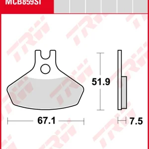 Highlight TRW Bremsbeläge Satz MCB859SI, sinter offroad, mit ABE