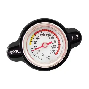 1,8 Bar Kühlerdeckel mit Temperaturanzeige Kawasaki, Suzuki, Yamaha, Honda 85, 150, 125, 250, 450 Preisknaller