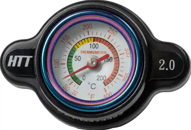 2 Bar Kühlerdeckel mit Temperaturanzeige Kawasaki, Suzuki, Yamaha, Honda 85, 150, 125, 250, 450 Sonderangebot