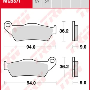 TRW Bremsbeläge Satz MCB871SV, sinter street, mit ABE Preiswert