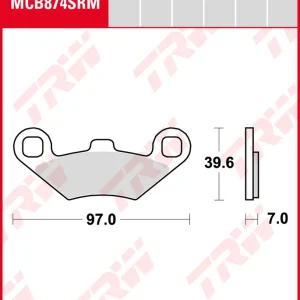TRW Bremsbeläge Satz MCB874SRM, sinter maxi scooter, mit ABE Saisonangebot