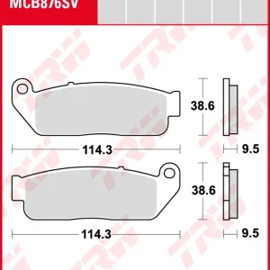 Letzte Chance TRW Bremsbeläge Satz MCB876SV, sinter street, mit ABE