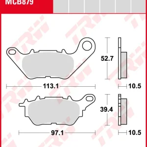 Neue Ware TRW Bremsbeläge Satz MCB879, allround organic, mit ABE
