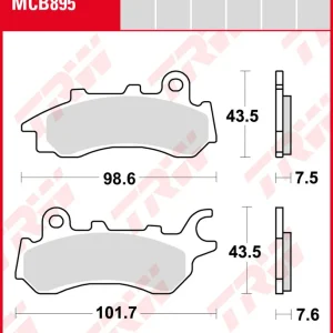 Günstig TRW Bremsbeläge Satz MCB895, allround organic, mit ABE