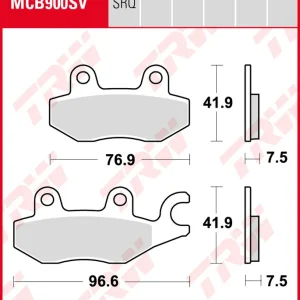 Letzte Chance TRW Lucas Bremsbeläge Satz MCB900TRQ, sinter track, mit ABE