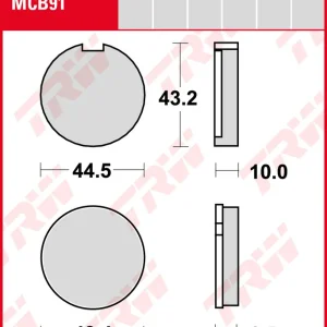 Schneller Versand TRW Bremsbeläge Satz MCB91, allround organic, mit ABE