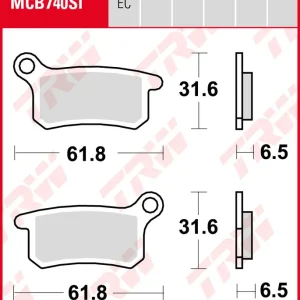 TRW Bremsbeläge Satz MCB740EC, organic eco, mit ABE Aktuell