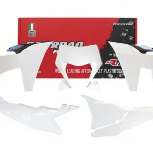 Racetech Plastik Kit mit Lampenmaske Weiß für KTM EXC, EXC-F TBI 250, 300, 350, 450, 500 2024-2025 Saisonangebot