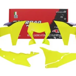 Wochenendangebot Rtech Plastik Kit mit Lampenmaske Neongelb für KTM EXC, EXC-F TBI 250, 300, 350, 450, 500 2024-2025