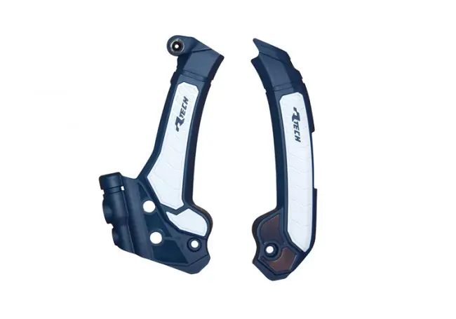 RTech Grip Rahmenschützer Blau Weiß Husqvarna TC, FC 2023- / TE,FE 125, 250, 300, 350, 450, 501 2024- Begrenztes Angebot