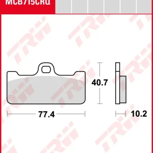 TRW Bremsbeläge Satz MCB715CRQ, hyper-carbon racing, ohne ABE Online Kaufen