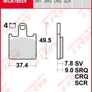 TRW Lucas Bremsbeläge Satz MCB789TRQ, sinter track, mit ABE Beliebt