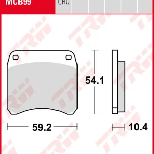 Preiswert TRW Bremsbeläge Satz MCB99CRQ, hyper-carbon racing, ohne ABE