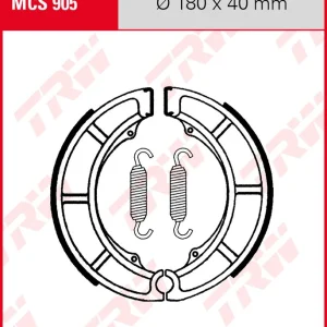Bestpreis TRW Bremsbacken Satz MCS905, für Trommelbremse 180 x 40 mm