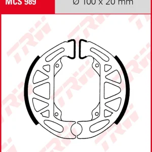 TRW Bremsbacken Satz MCS989, für Trommelbremse 100 x 20 mm Preis Gesenkt