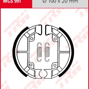 Neue Ware TRW Bremsbacken Satz MCS991, für Trommelbremse 100 x 20 mm
