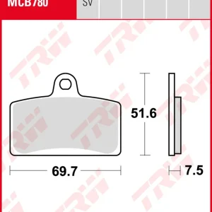 Aprilia RS-4 125 (VA AJP Bremse) , Bj. 11-17, TW, Bremsbeläge vorne, TRW Lucas MCB780, Organic Allround Mega-Angebot