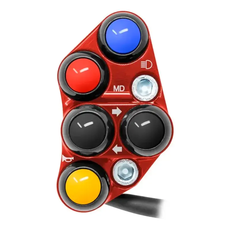 Aktuell Piña Izquierda DE CALLE 6 botones JETPRIME MV Agusta F3 ROJO