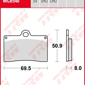 Angebot Aprilia RS 250, Bj. 95-96, LD, Bremsbeläge vorne, TRW Lucas MCB540SV, Sinter Street