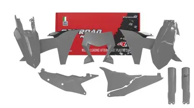 KTM Plastik Kit mit Lampenmaske Grau EXC, EXC-F TPI 150, 250, 300, 350, 450, 500 2024-2025 Kostenloser Rückversand