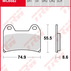 Wochenendangebot Aprilia 650 Pegaso Strada, Bj. 05-10, VD, Bremsbeläge vorne, TRW Lucas MCB683, Organic Allround
