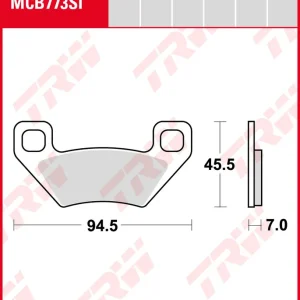 Arctic Cat 1000 Thundercat H2, Bj. 08-10, Bremsbeläge hinten, TRW Lucas MCB773SI, Sinter Offroad Günstig