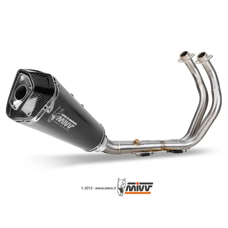 ESCAPE COMPLETO 2X1 MIVV DELTA RACE INOX NEGRO YAMAHA MT-07 / FZ-07 2014-2020 Zertifiziert