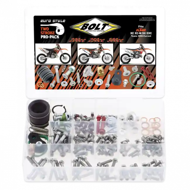 Bolt Pro Schrauben Kit 180 teilig KTM SX, EXC 250, 300 / Husqvarna TC, TE / GasGas MC EC Markenware